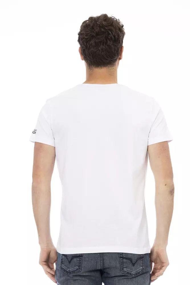 Trussardi Action Elegant White Short Sleeve Tee for Men - PER.FASHION