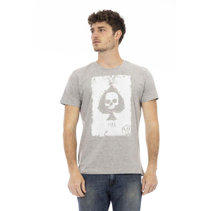 Trussardi Action Elevate Casual Chic with Sleek Gray Tee - PER.FASHION
