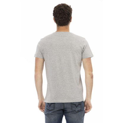 Trussardi Action Elevate Casual Chic with Sleek Gray Tee - PER.FASHION