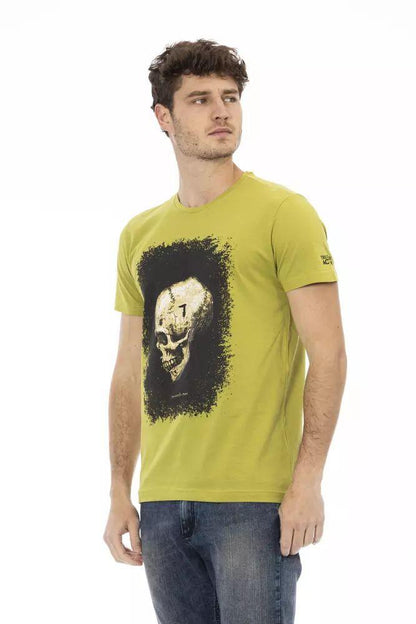 Trussardi Action Green Short Sleeve Tee with Graphic Charm - PER.FASHION