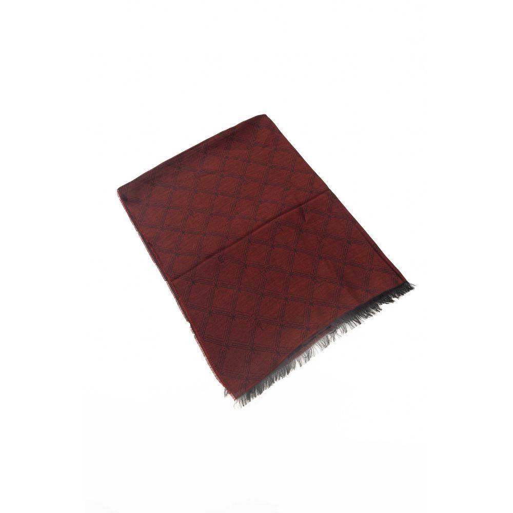 Trussardi Elegant Burgundy Printed Scarf - PER.FASHION