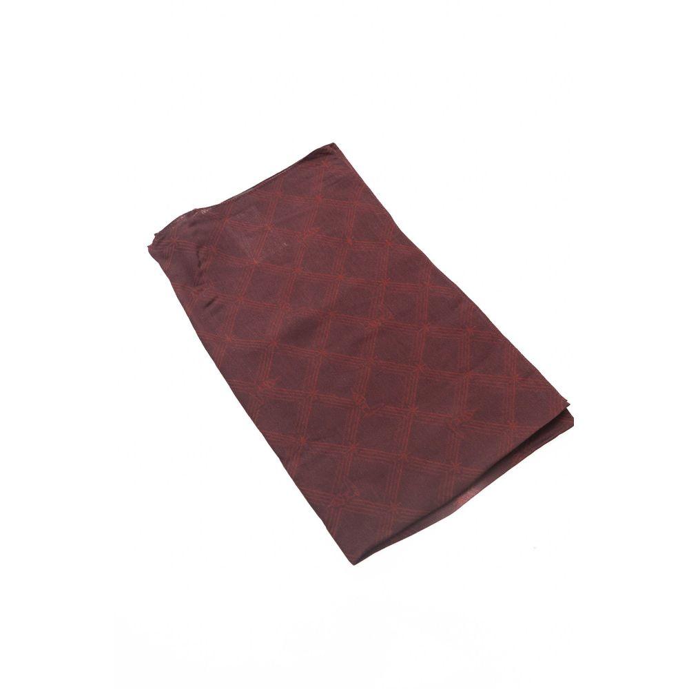 Trussardi Elegant Burgundy Viscose Silk Scarf - PER.FASHION