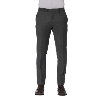 Trussardi Elegant Gray Trousers with Tailored Finish - PER.FASHION