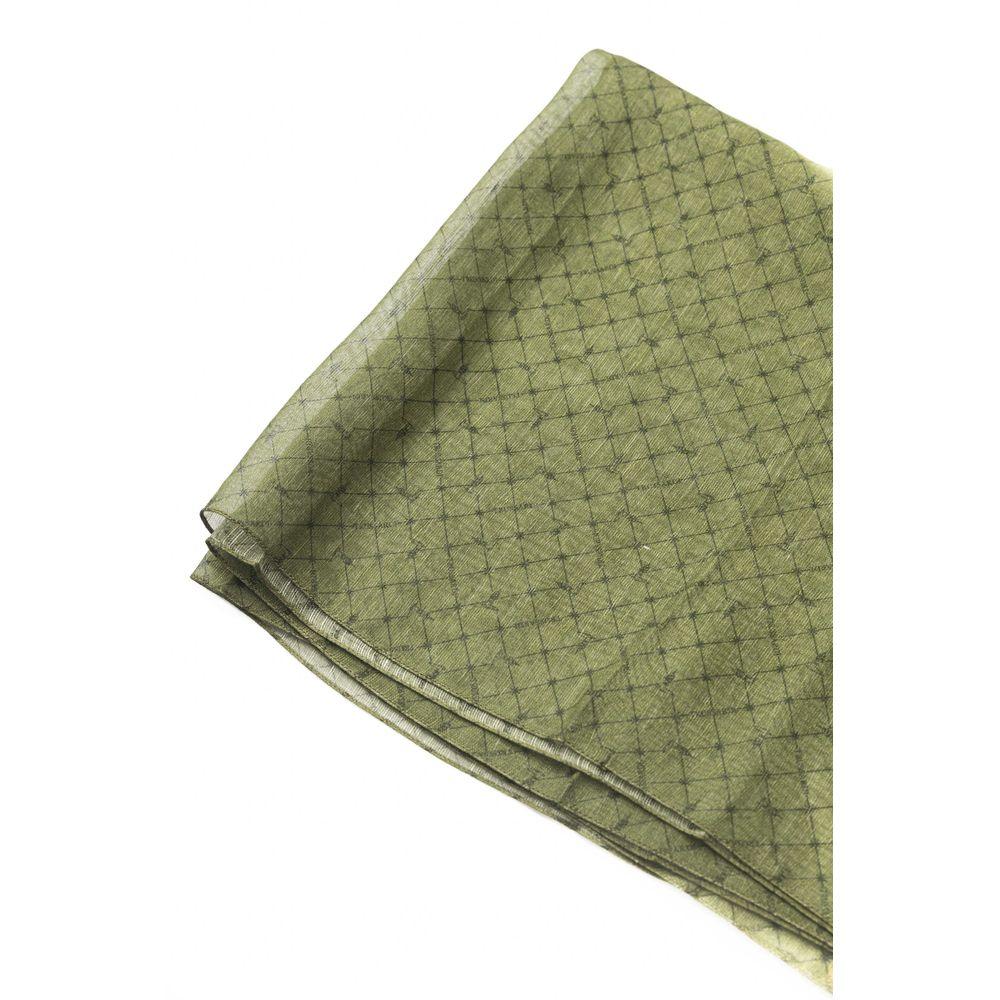 Trussardi Elegant Green Silk Blend Scarf - PER.FASHION