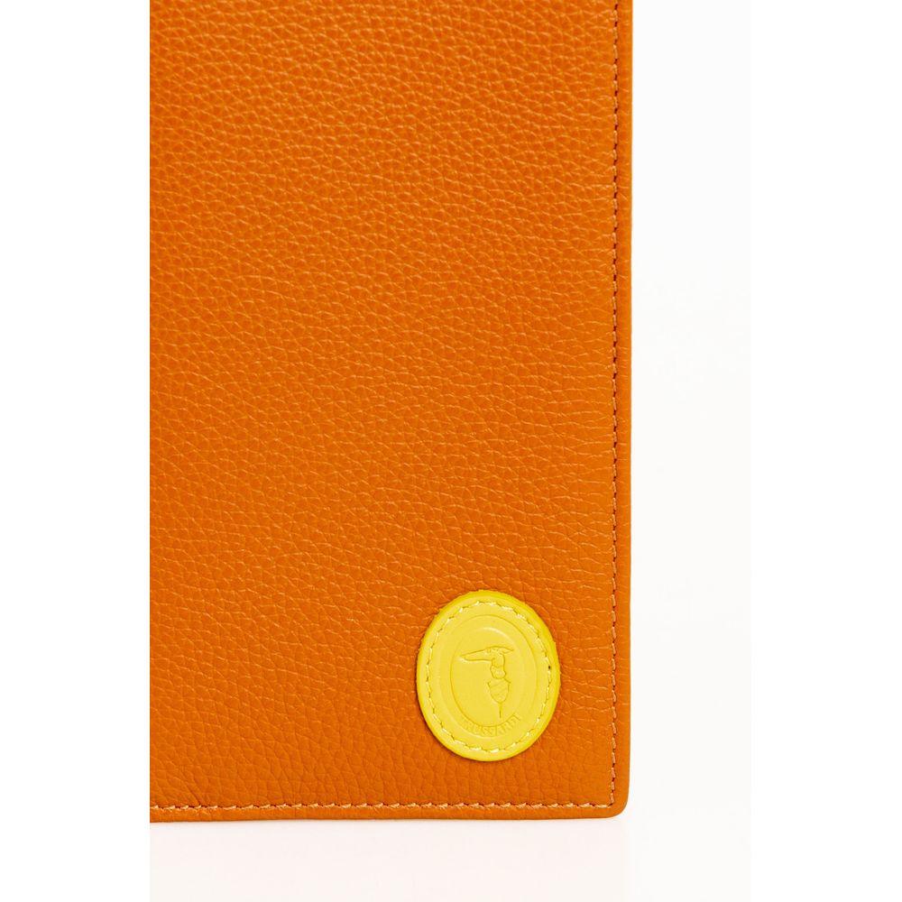 Trussardi Elegant Leather Bifold Wallet in Rich Brown - PER.FASHION