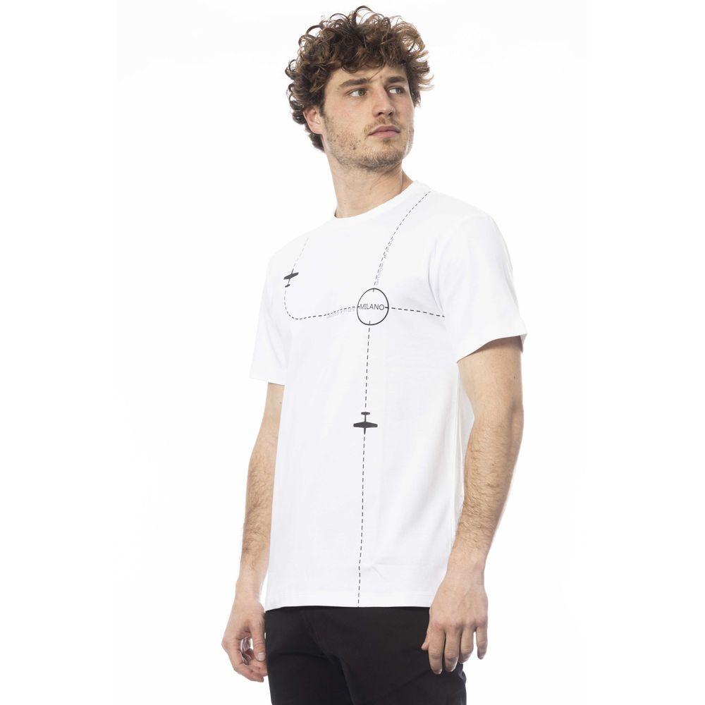 Trussardi Elegant White Cotton Crew Neck Tee - PER.FASHION