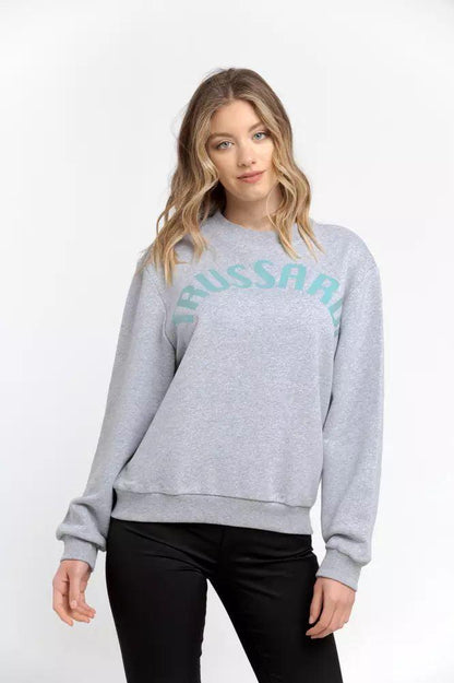 Trussardi Oversized Round-neck Cotton Blend Sweatshirt - PER.FASHION