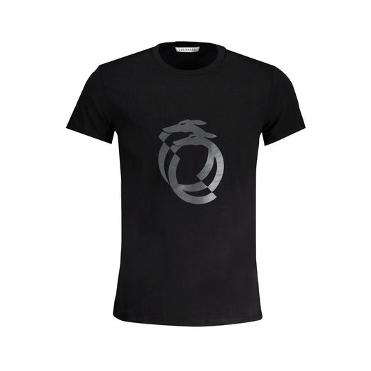 Trussardi Black Cotton T-Shirt - PER.FASHION
