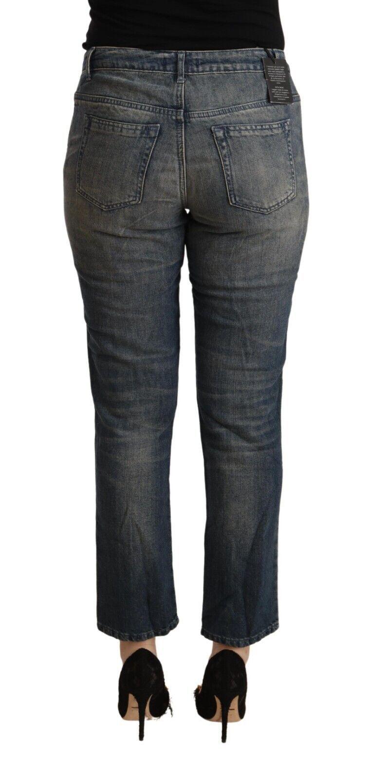 Twinset Chic Cropped Mid-Waist Denim Jeans - PER.FASHION