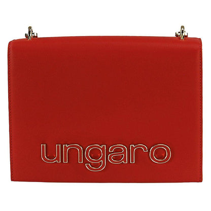 Ungaro Chic Calfskin Shoulder Bag with Metal Logo - PER.FASHION