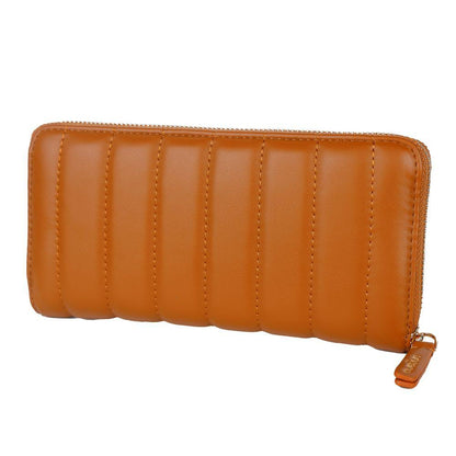 Ungaro Chic Quilted Faux Leather Wallet in Brown - PER.FASHION
