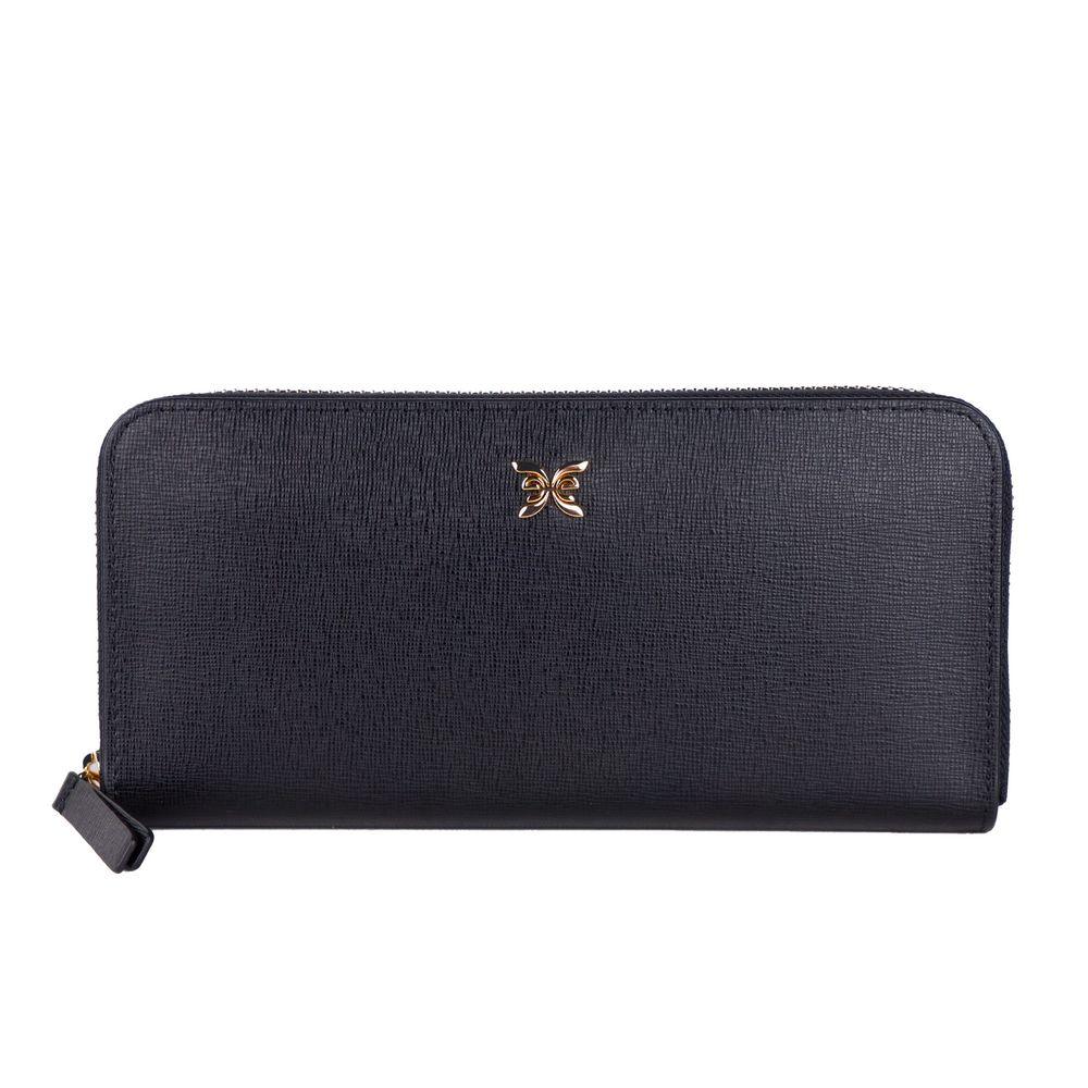 Ungaro Elegant Leather Zippered Wallet in Classic Black - PER.FASHION