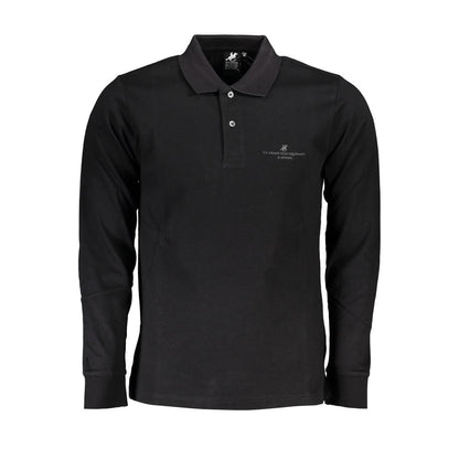 U.S. Grand Polo Black Cotton Polo Shirt