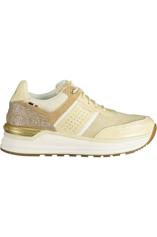 U.S. POLO ASSN. Beige ECO SUEDE Lace-up Sneakers - PER.FASHION