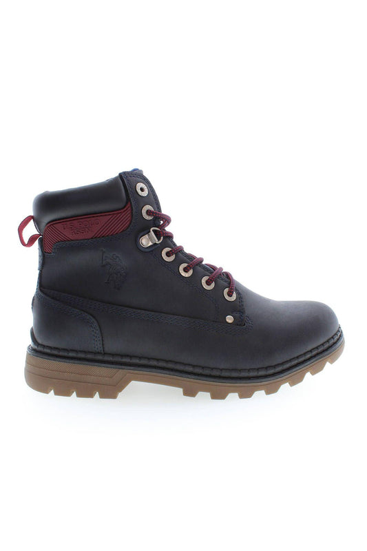 U.S. POLO ASSN. Elegant Blue High Boots with Lace Detail - PER.FASHION