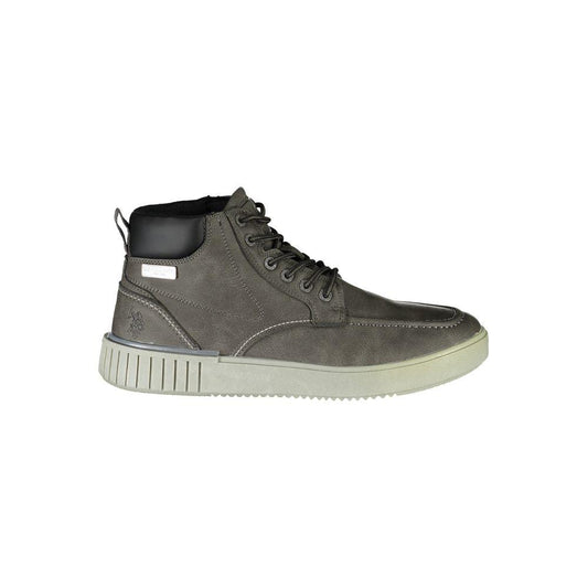 U.S. POLO ASSN. Sophisticated Gray Lace-Up Boots with Contrast Detailing - PER.FASHION