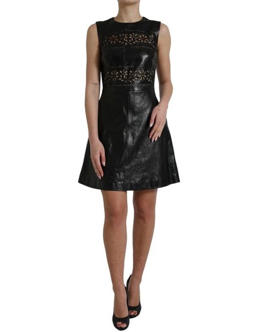 Valentino Elegant Black A-Line Mini Dress - PER.FASHION