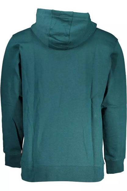 Vans Green Cotton Hooded Sweatshirt with Central Pocket - PER.FASHION