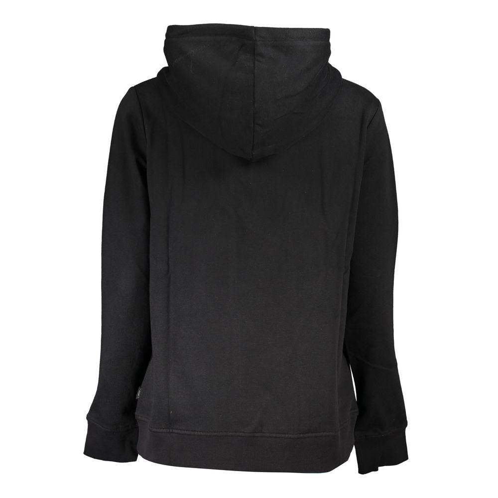 Vans Sleek Black Hooded Fleece Sweatshirt with Logo - PER.FASHION