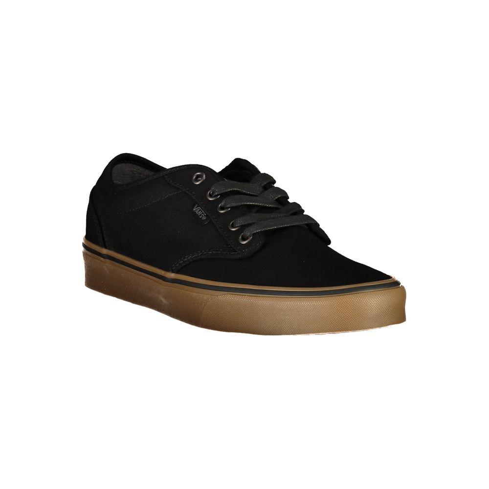 Vans Sleek Black Lace-Up Sports Sneakers - PER.FASHION