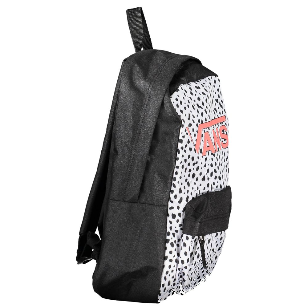 Vans Sleek Black Polyester Backpack with Logo Detail