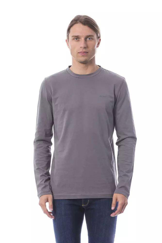 Verri Elegant Long Sleeve Gray T-Shirt - PER.FASHION