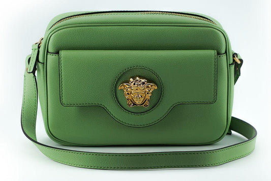 Versace Elegant Mint Green Leather Camera Case Bag - PER.FASHION