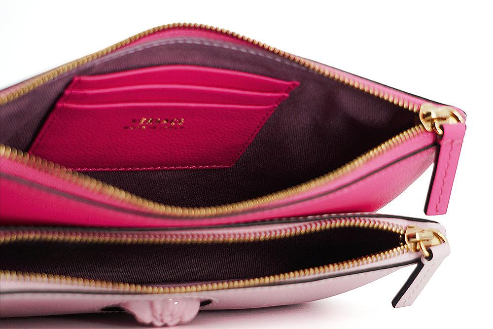 Versace Elegant Pink Leather Pouch Clutch - PER.FASHION