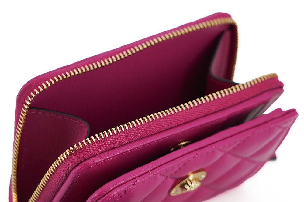 Versace Elegant Purple Quilted Leather Wallet - PER.FASHION