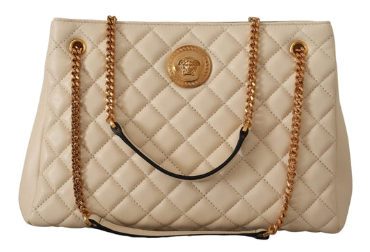 Versace Elegant Quilted Nappa Leather Tote - PER.FASHION