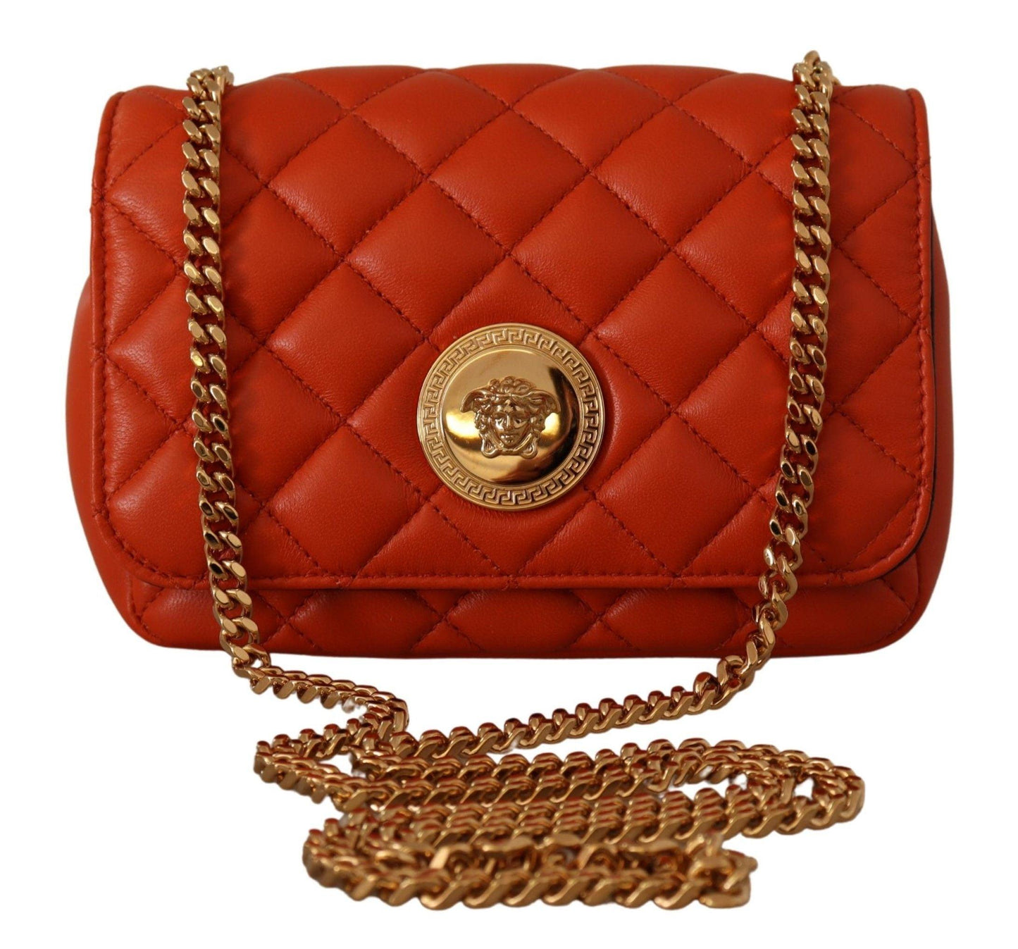 Versace Elegant Red Nappa Leather Crossbody Bag - PER.FASHION