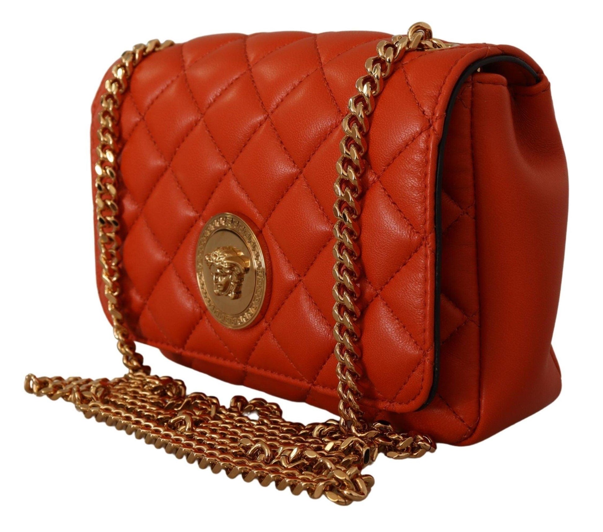 Versace Elegant Red Nappa Leather Crossbody Bag - PER.FASHION