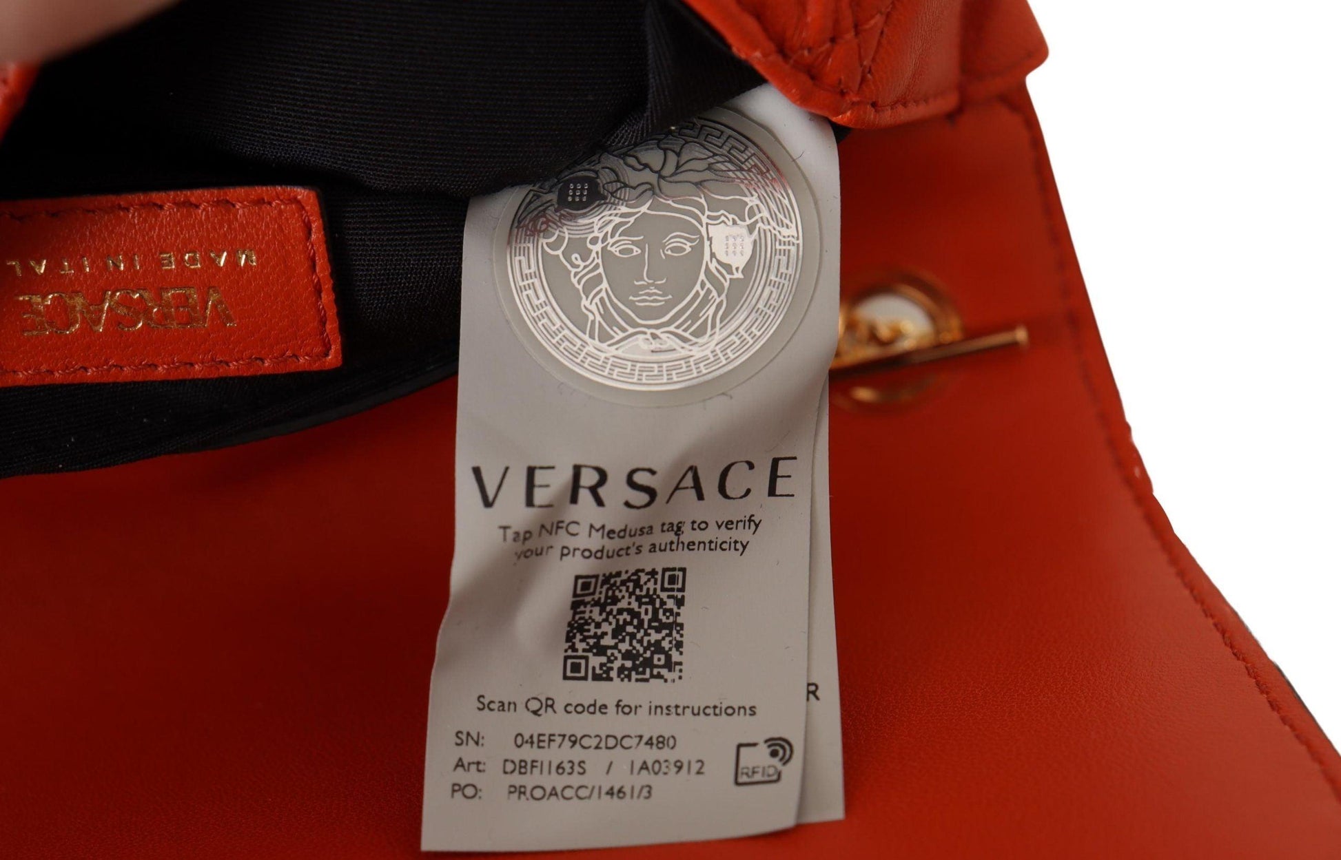 Versace Elegant Red Nappa Leather Crossbody Bag - PER.FASHION