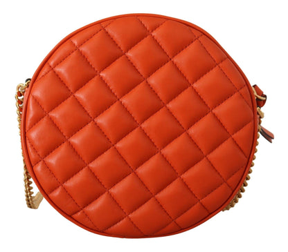 Versace Elegant Round Nappa Leather Crossbody Bag - PER.FASHION