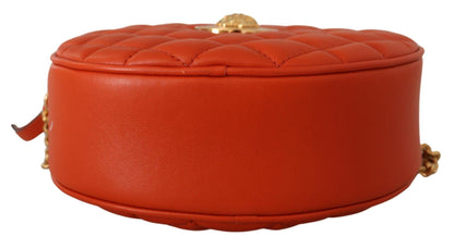 Versace Elegant Round Nappa Leather Crossbody Bag - PER.FASHION