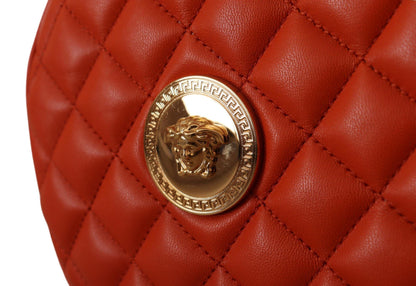 Versace Elegant Round Nappa Leather Crossbody Bag - PER.FASHION