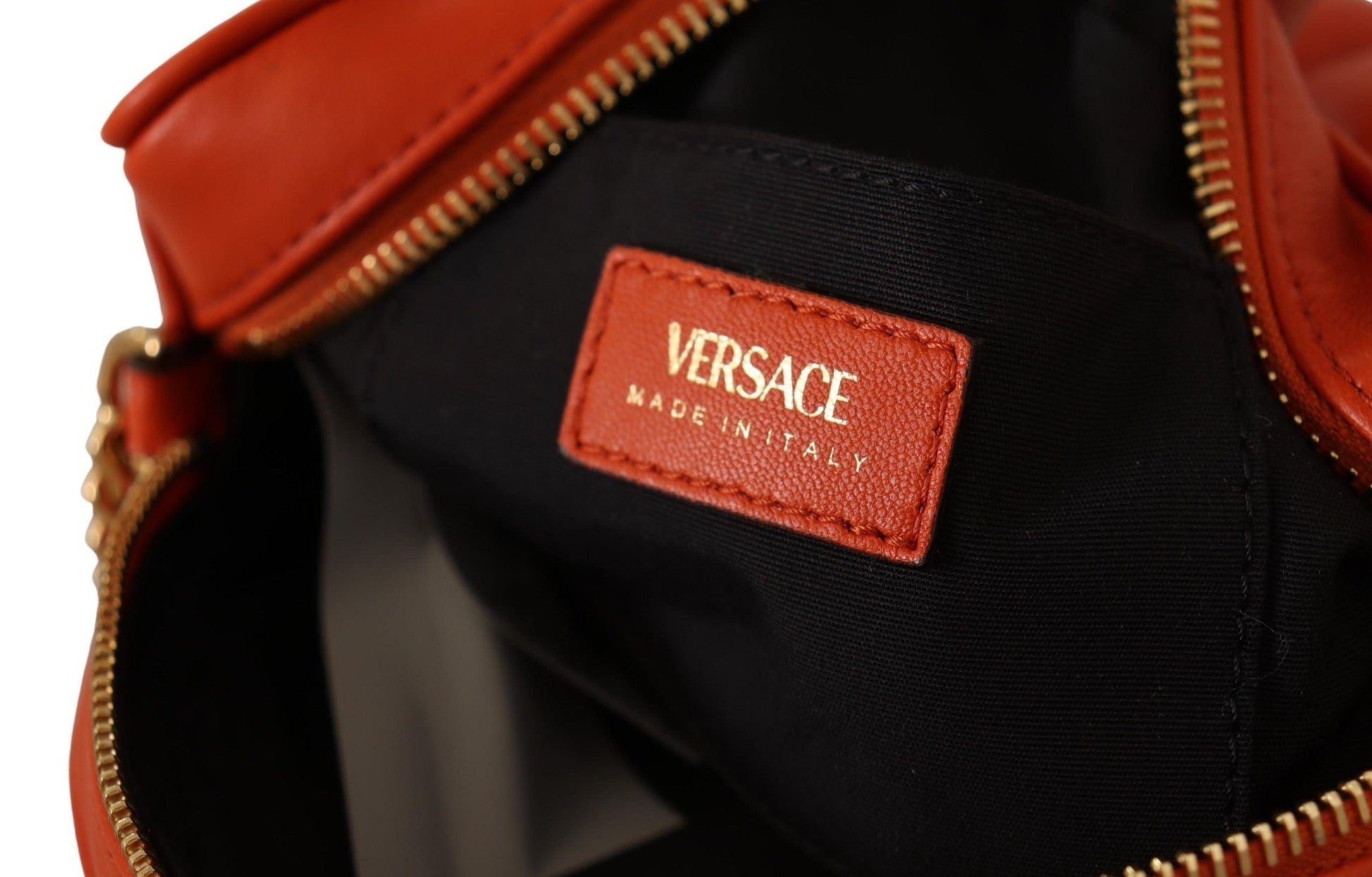 Versace Elegant Round Nappa Leather Crossbody Bag - PER.FASHION