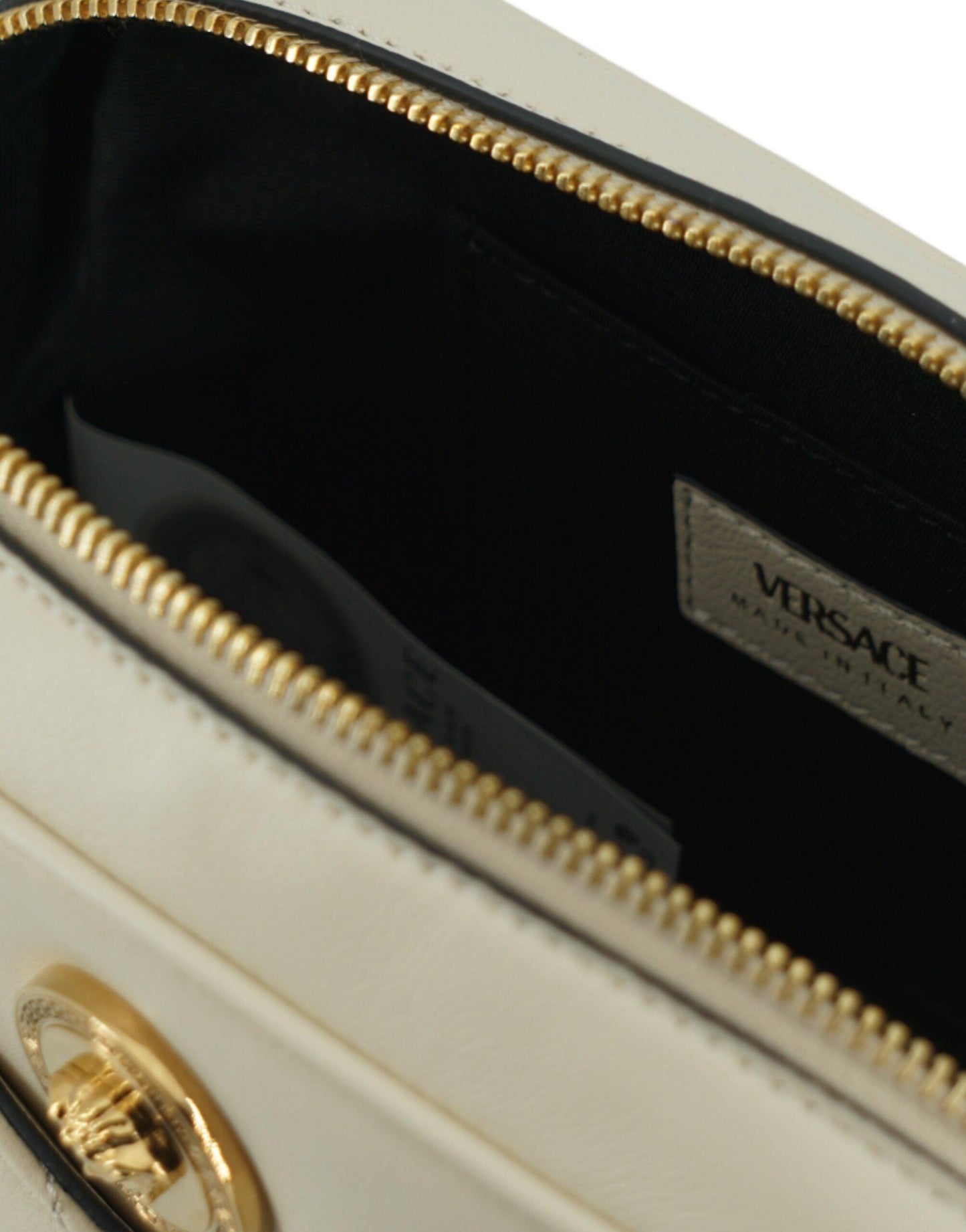 Versace Elegant White Lamb Leather Camera Bag - PER.FASHION