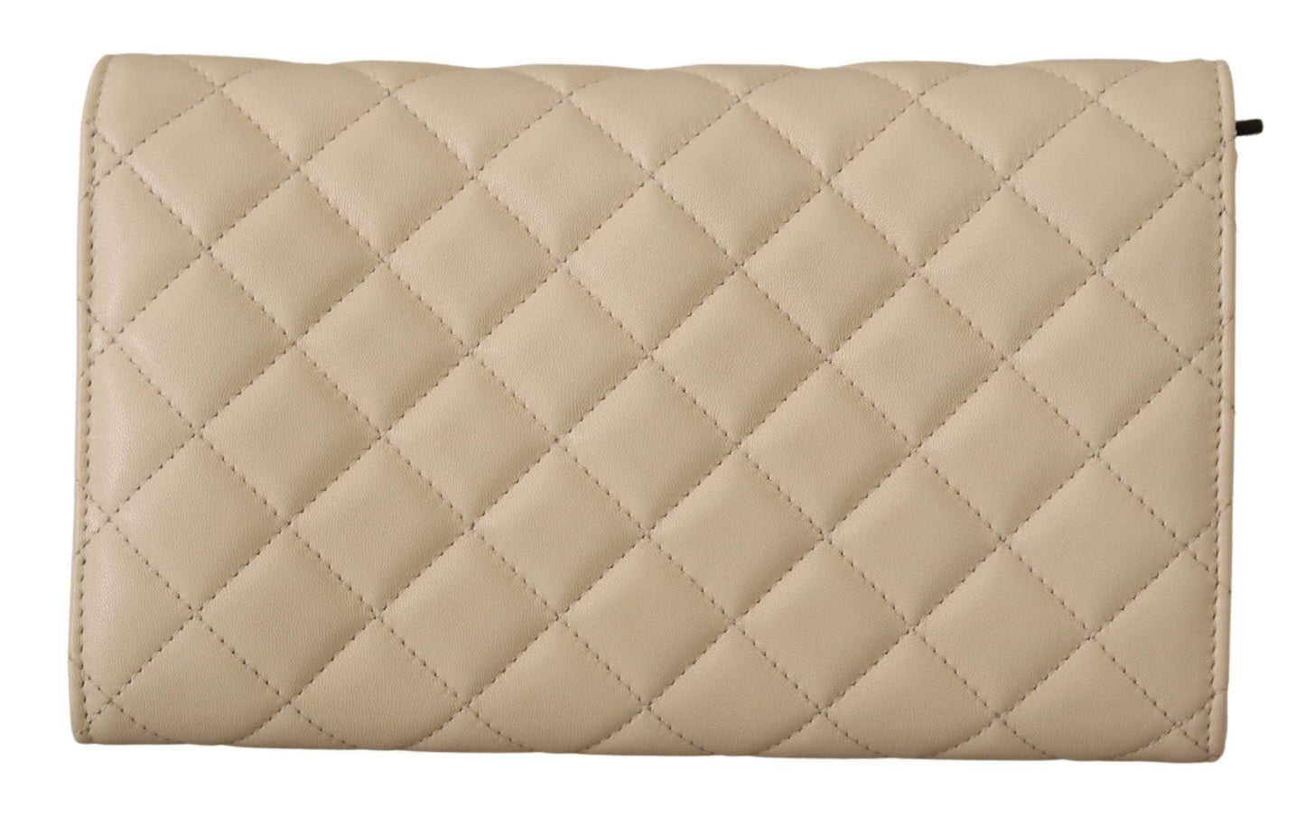 Versace Elegant White Nappa Leather Evening Shoulder Bag - PER.FASHION