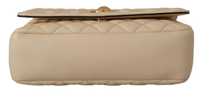 Versace Elegant White Nappa Leather Shoulder Bag - PER.FASHION