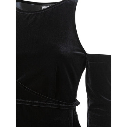 Versace Jeans Chic Black Polyester Shift Dress - PER.FASHION
