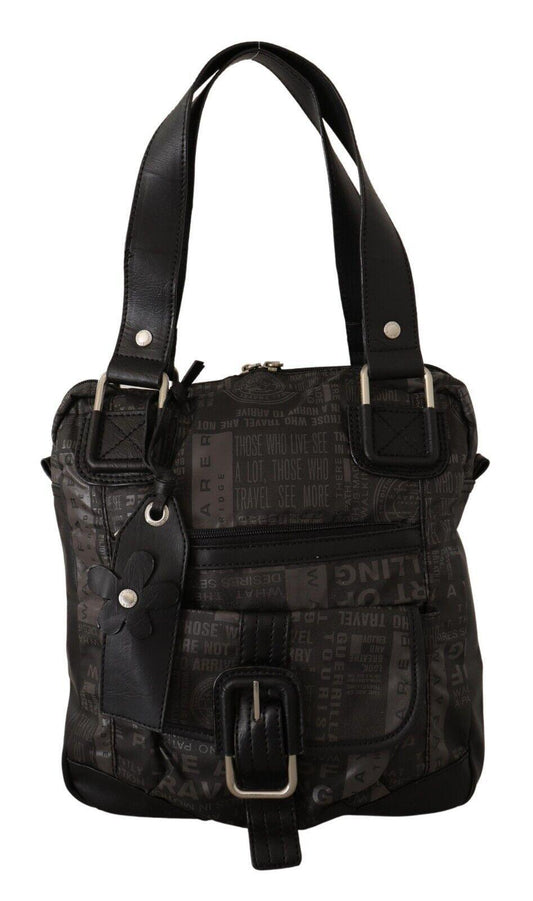 WAYFARER Chic Black and Gray Fabric Shoulder Handbag - PER.FASHION