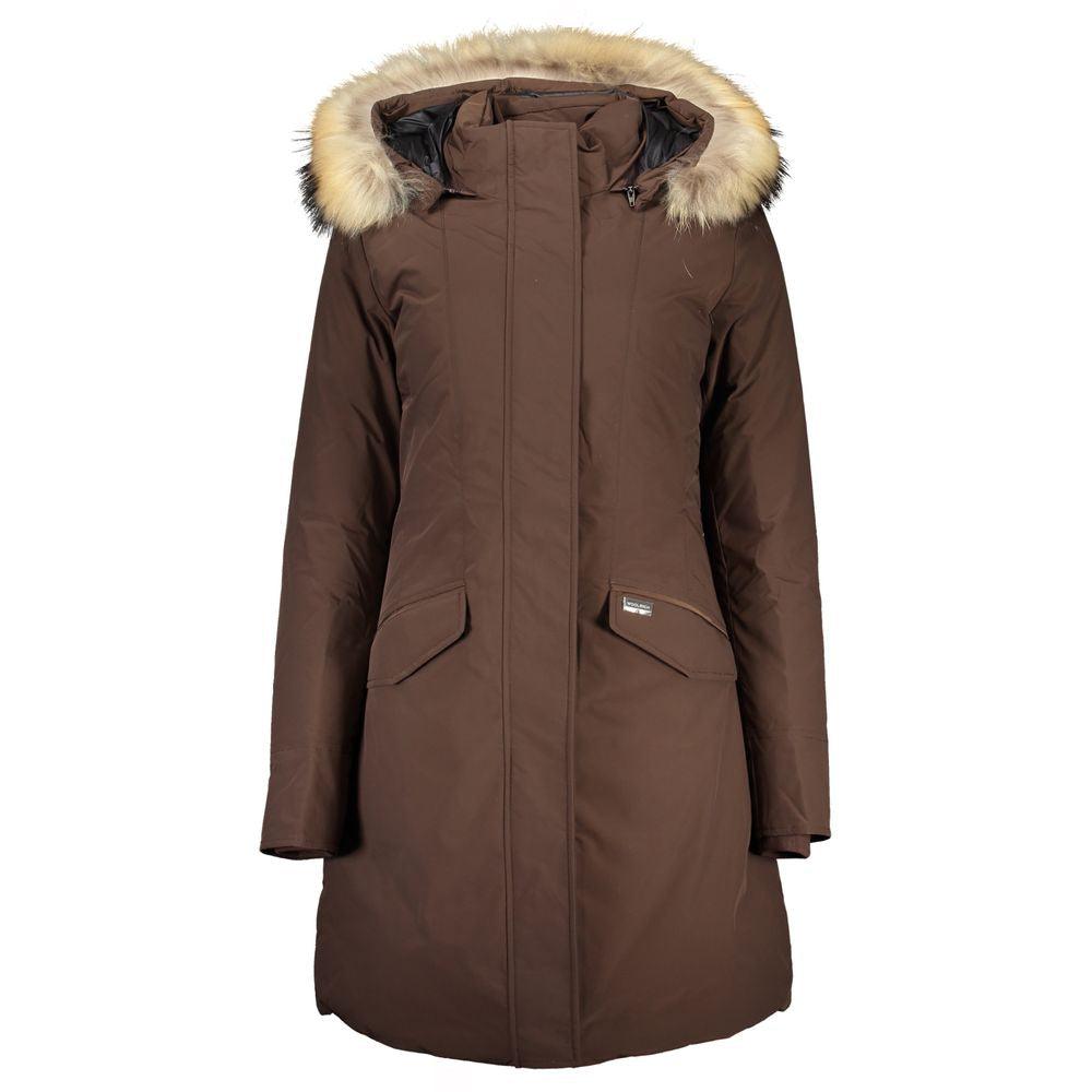 Woolrich Brown Cotton Jackets & Coat - PER.FASHION