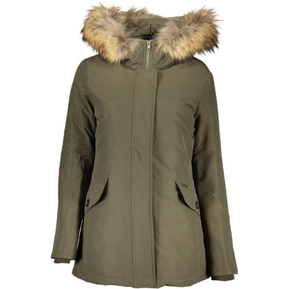 Woolrich Green Cotton Jackets & Coat - PER.FASHION