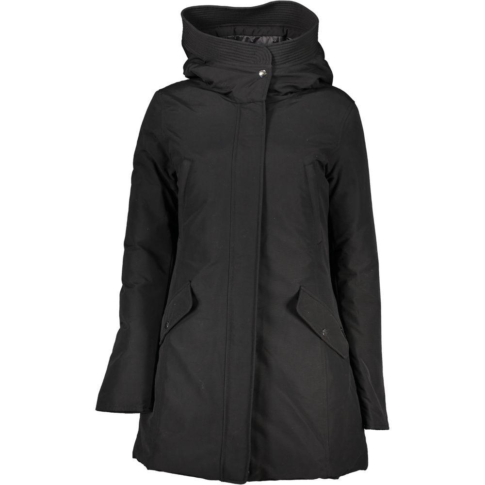 Woolrich Black Cotton Jackets & Coat - PER.FASHION