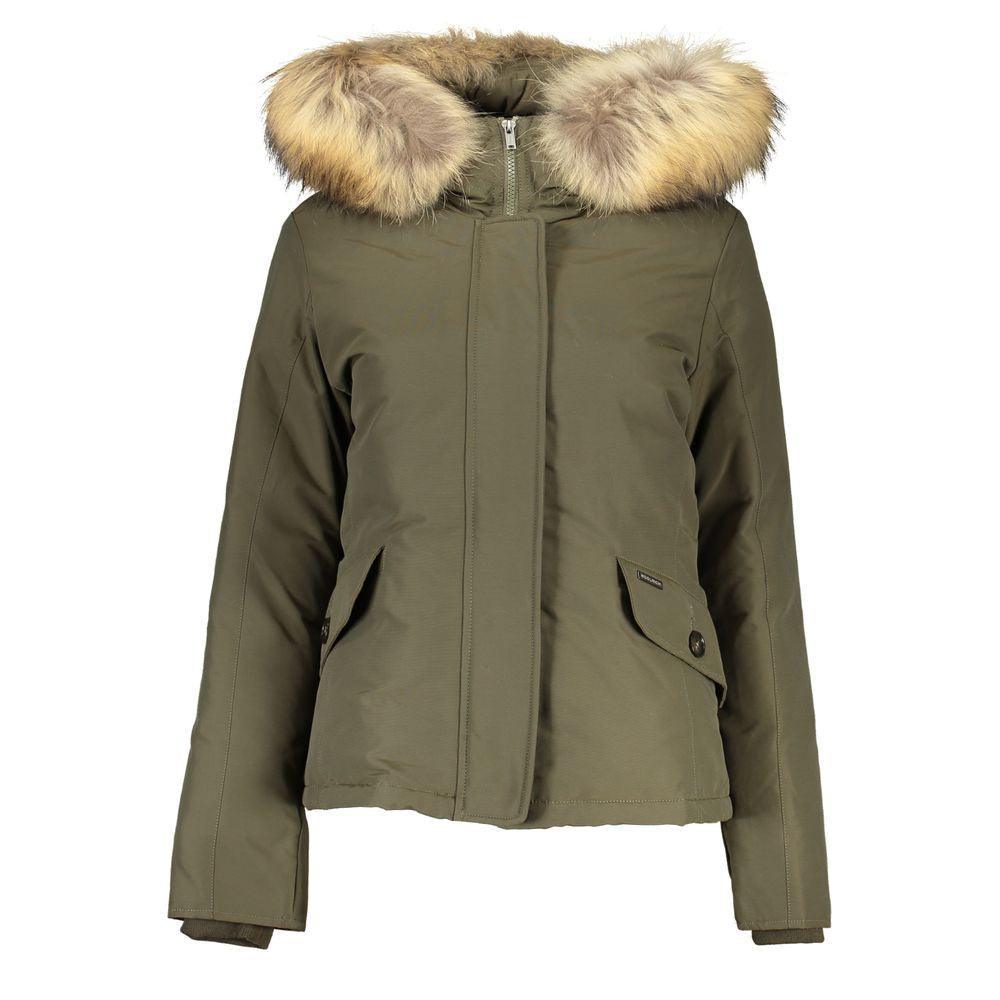 Woolrich Green Cotton Jackets & Coat - PER.FASHION