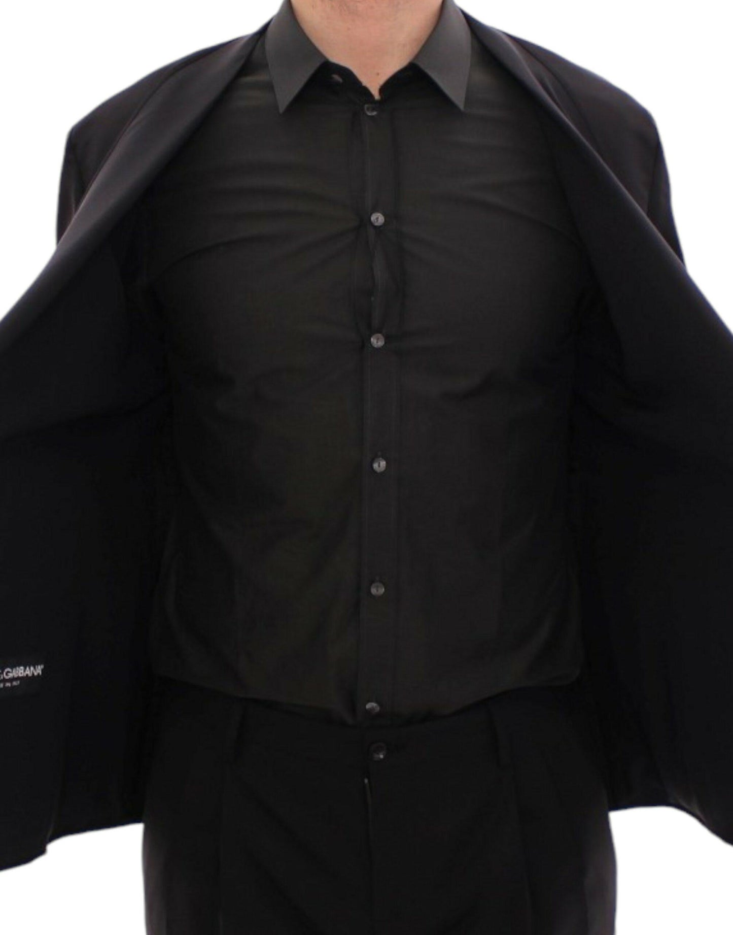 Dolce & Gabbana Elegant Black Silk Slim Fit Blazer