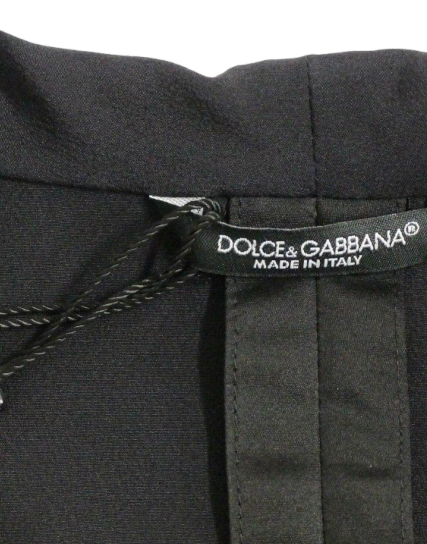 Dolce & Gabbana Elegant Black Silk Slim Fit Blazer