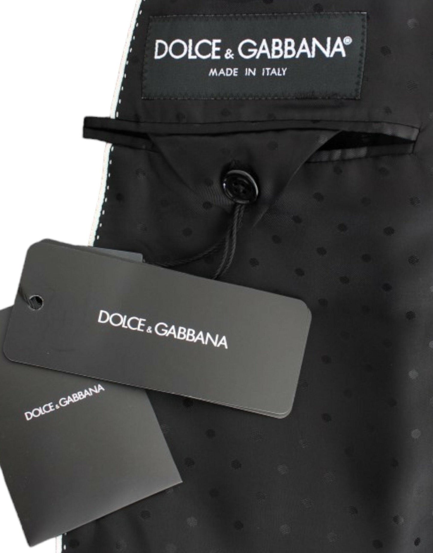 Dolce & Gabbana Elegant Gray Striped Wool Slim Blazer