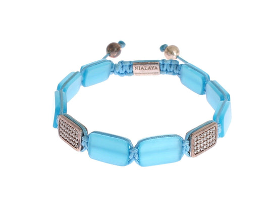 Elegante braccialetto con perline di diamanti e opale Nialaya